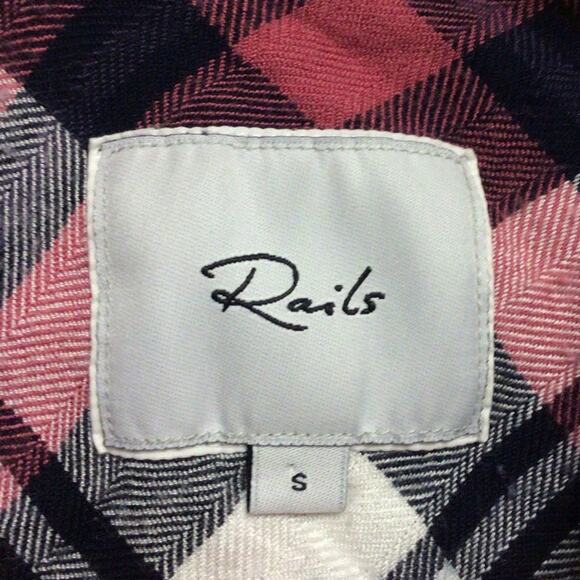 Rails Flannel Red White Plaid Button Shirt S - Picture 3 of 3